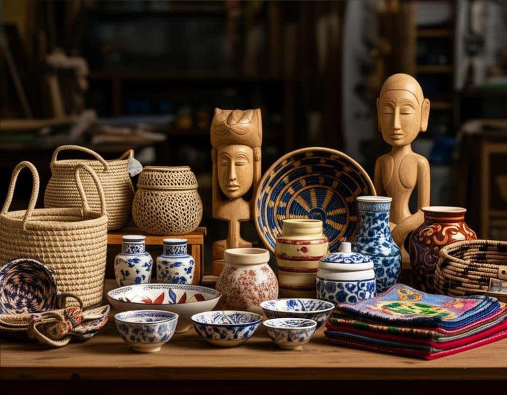 Handcrafted treasures background