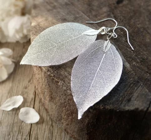 Silver Leaf Earrings